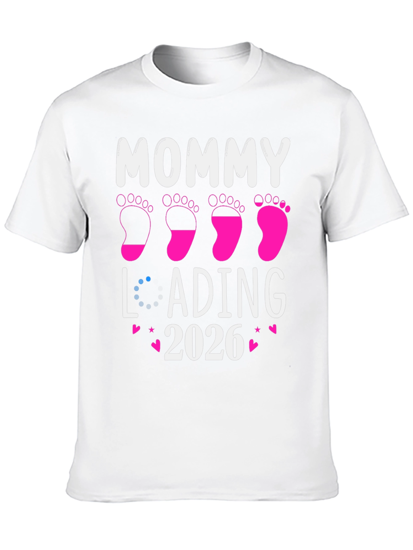Mommy Loading 2026 Pregnancy Announcement T-Shirt - 10