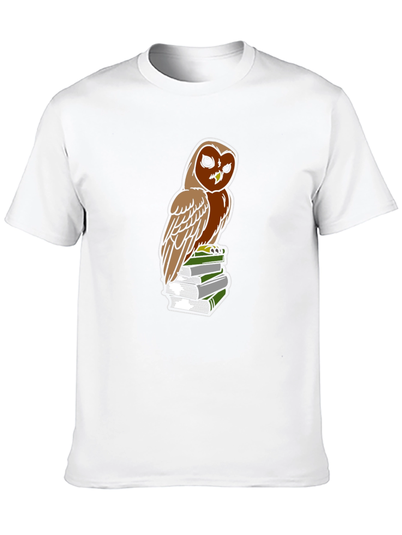 Black Owl on Books Graphic Tee - Smart & Stylish view 10