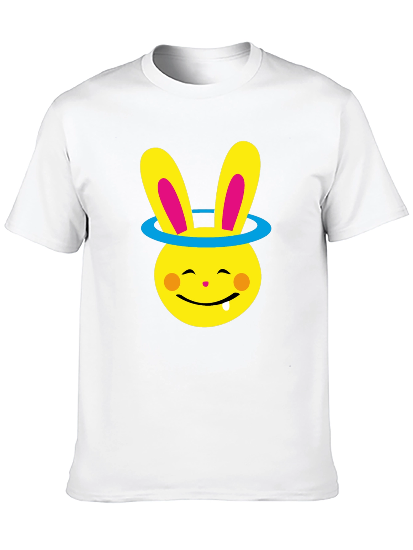Black Funny Bunny Halo Graphic Tee - Soft Cotton Blend view 10