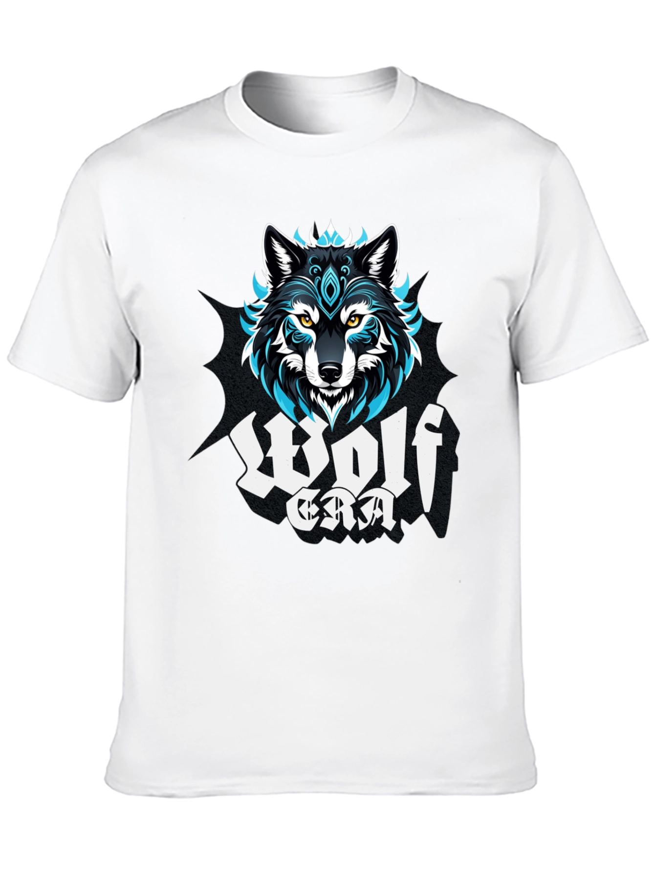 Black Wolf Era Graphic Print Black T-Shirt view 10
