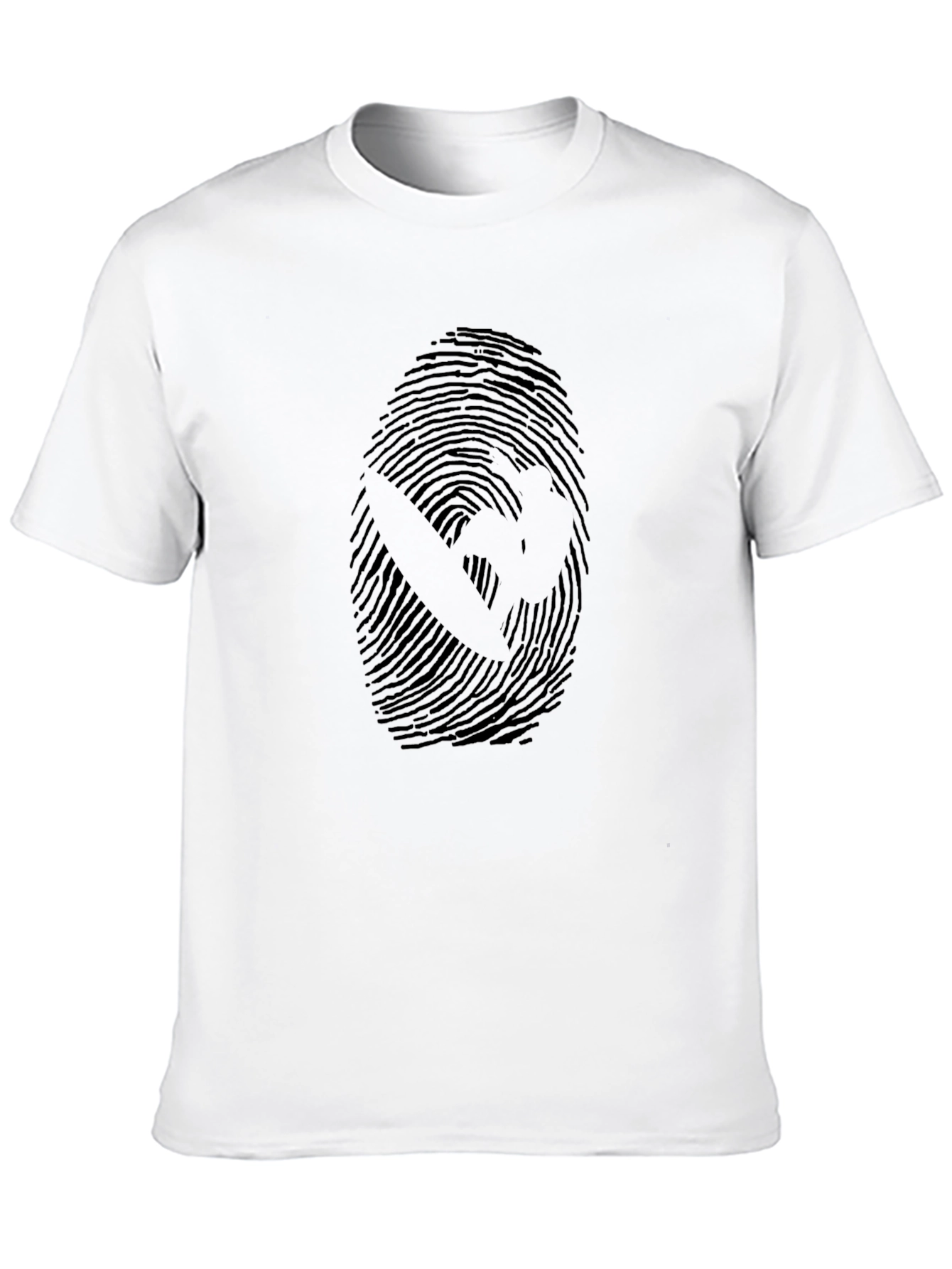 Black Graphic Fingerprint T-Shirt - Unique Design view 10