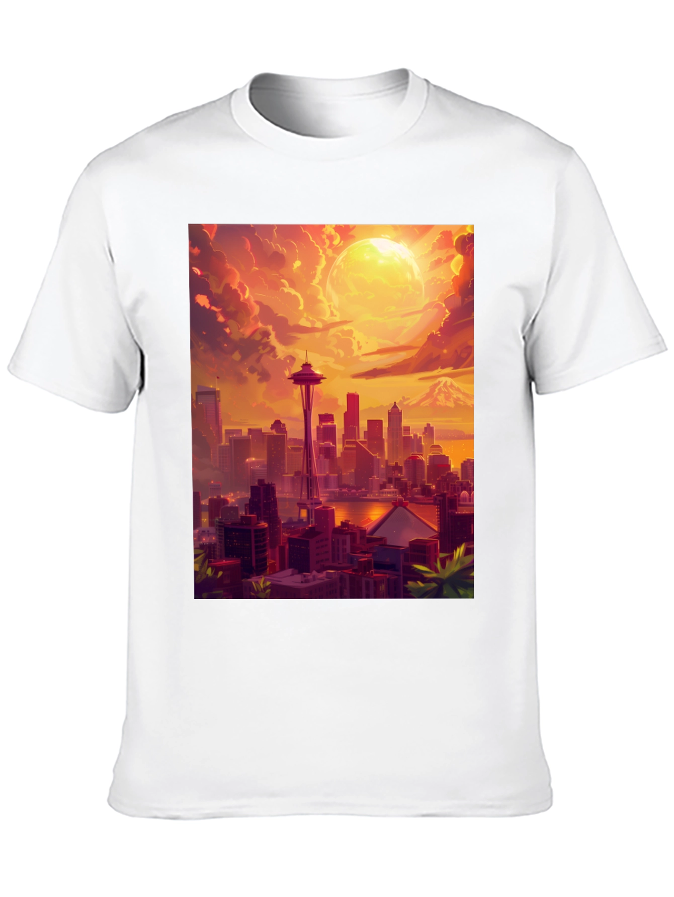 Black Seattle Skyline T-Shirt view 10