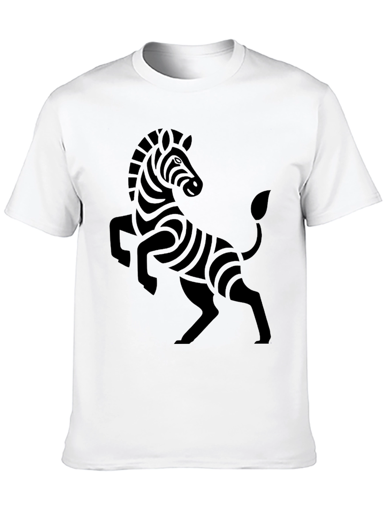 Black Black Zebra Graphic Tee - Stylish Casual Wear view 10