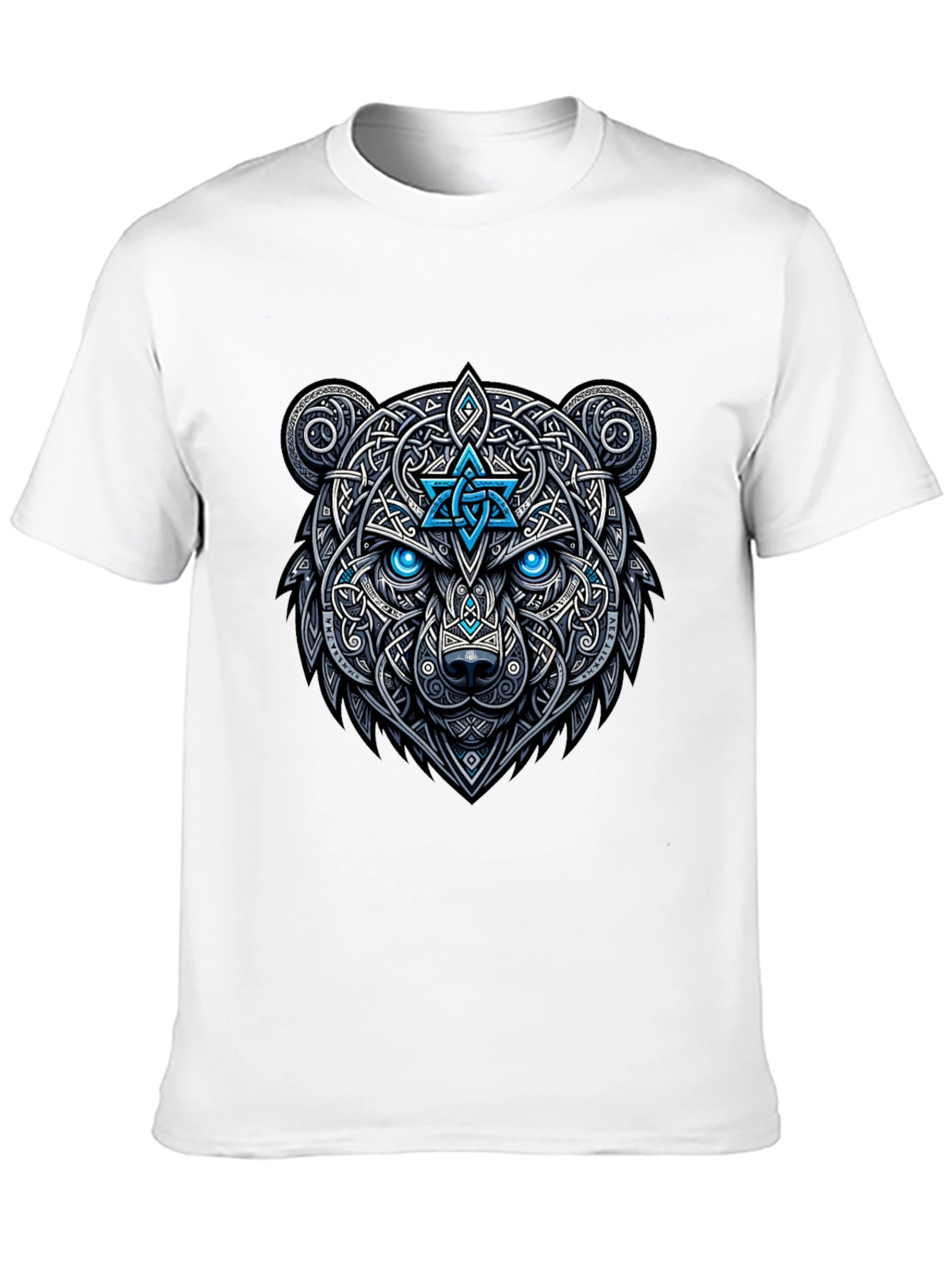 Black Celtic Bear Graphic Tee - Black view 10