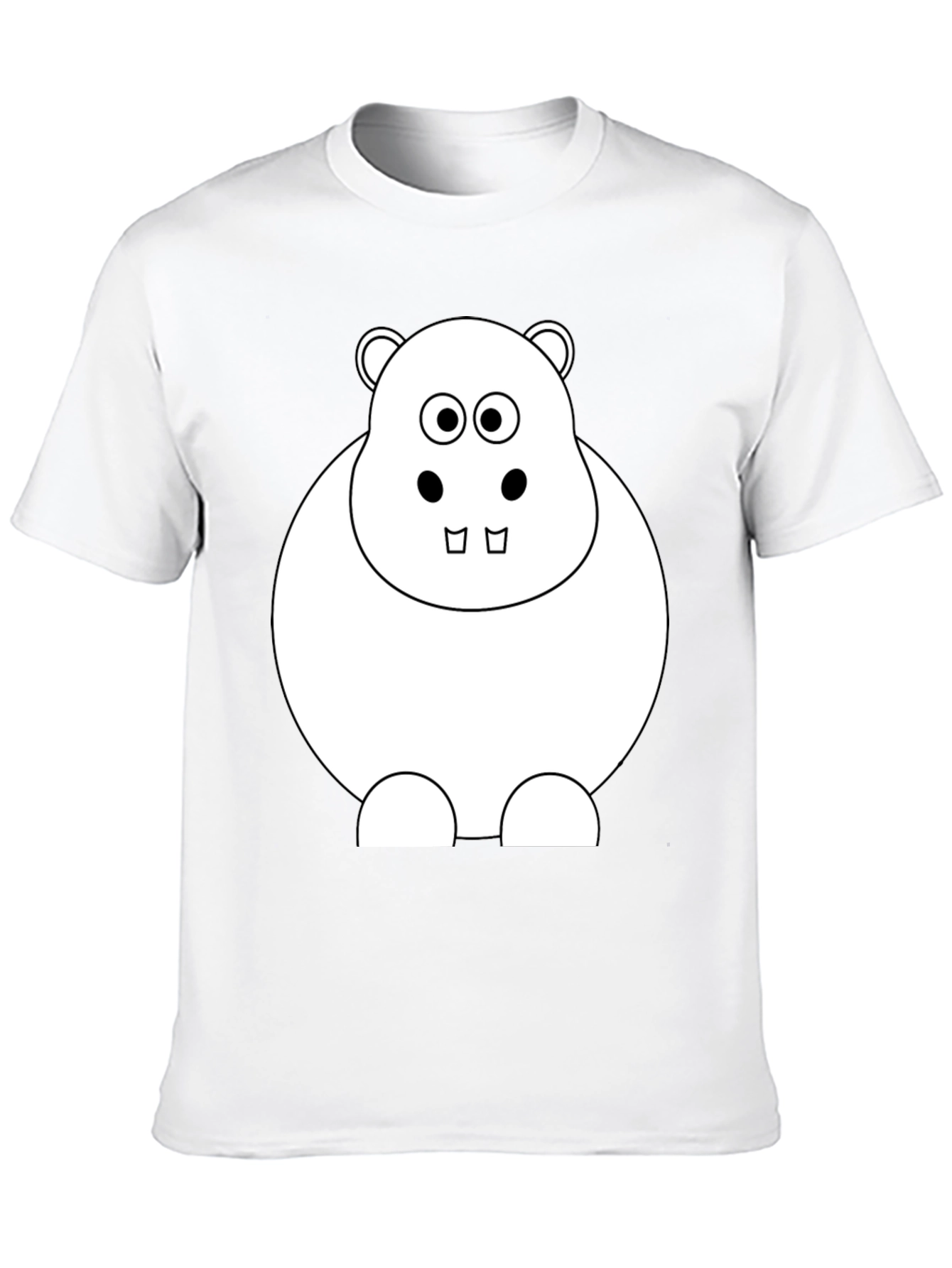 Black Hippo Graphic Tee - Black Cotton T-Shirt view 10