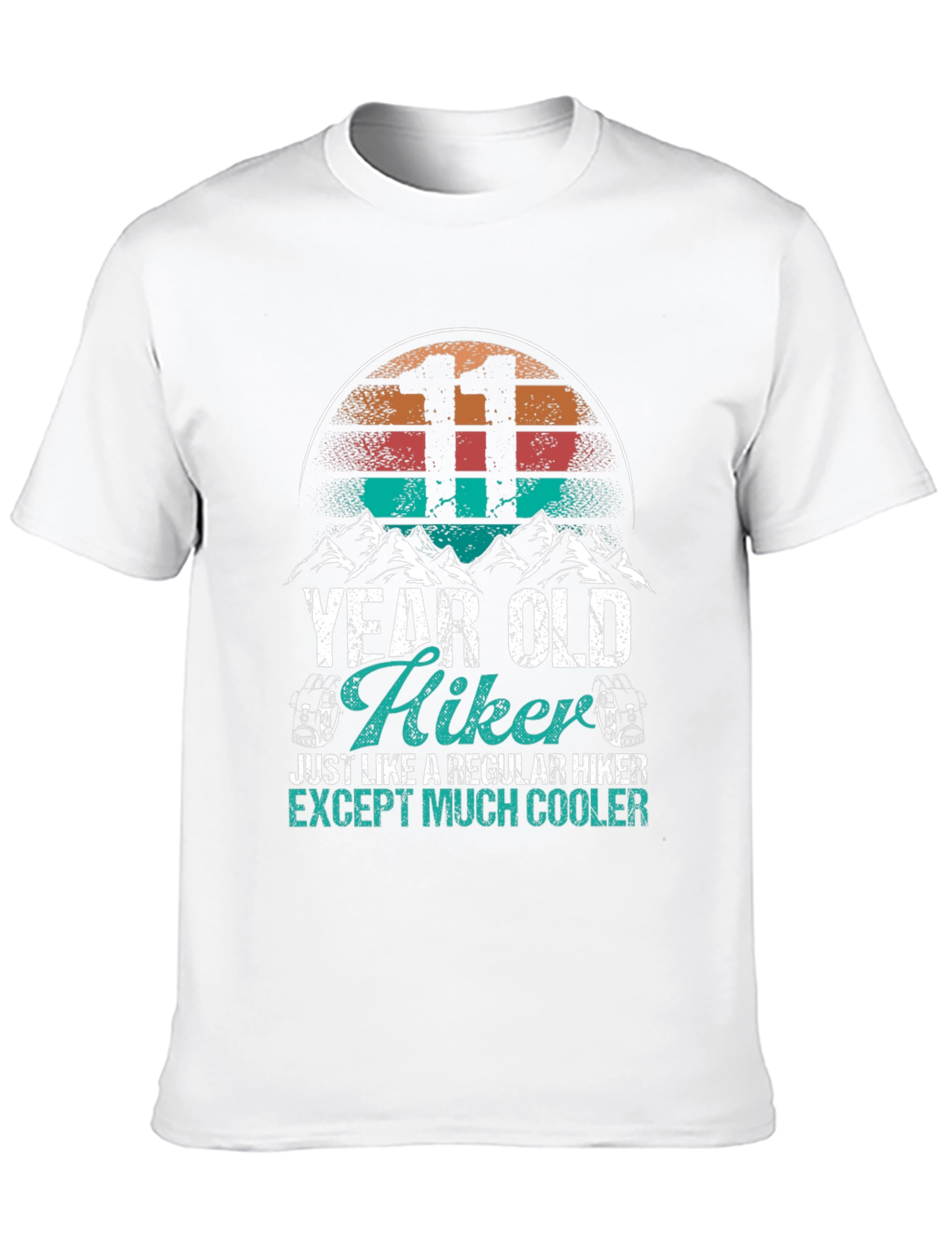 Black 11 Year Old Hiker T-Shirt - Cool Hiking Tee view 10