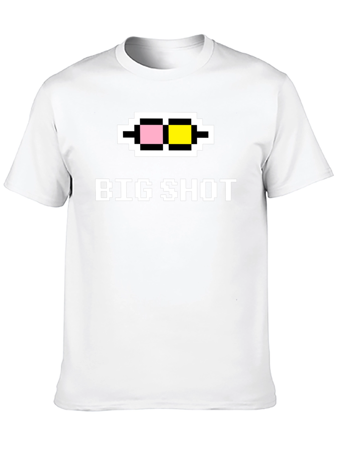 Black Big Shot T-Shirt - Pixel Glasses Funny Graphic Tee view 10