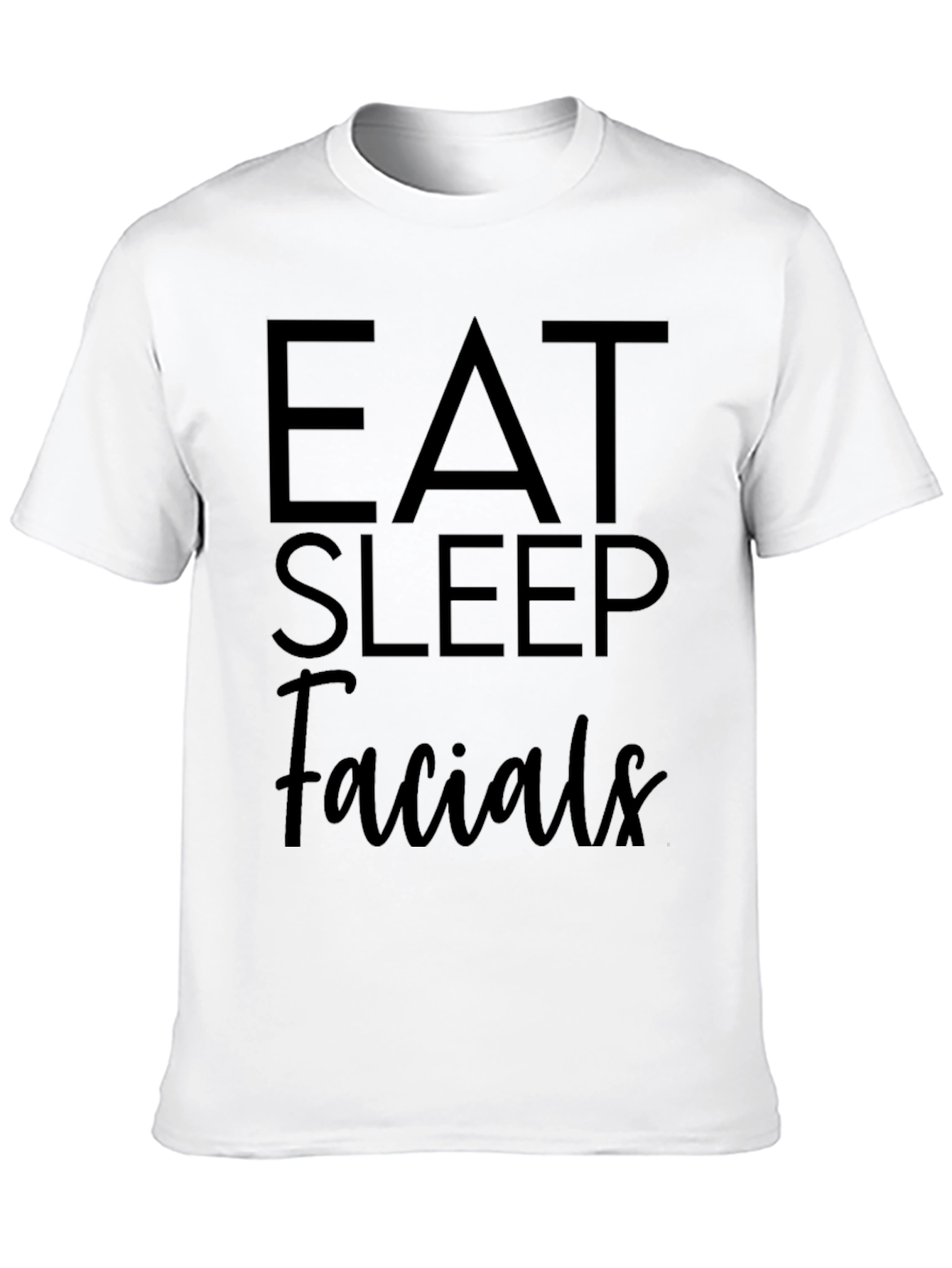 Black Eat Sleep Facials Black Graphic Tee view 10