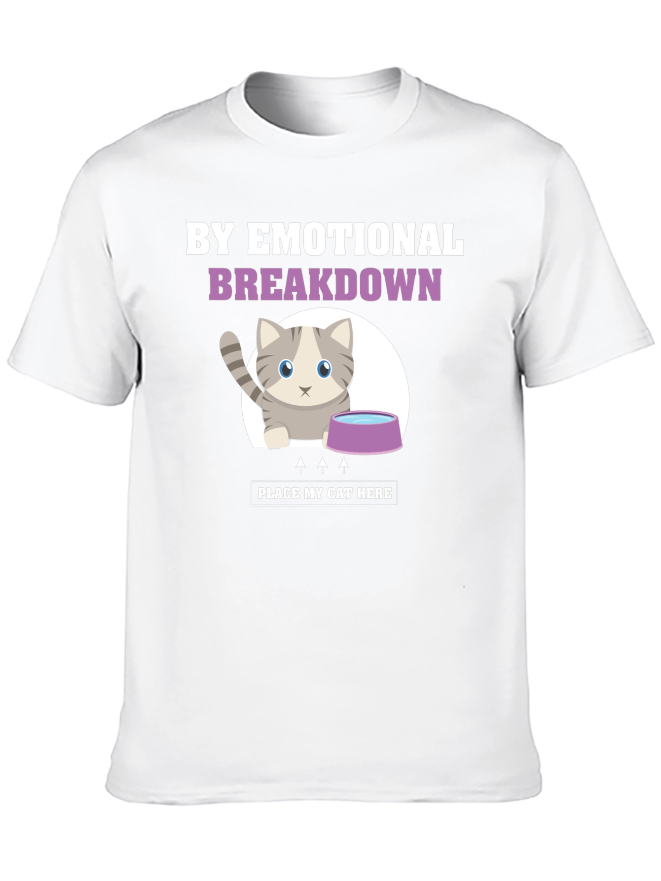 Black Emotional Breakdown Cat T-Shirt view 10