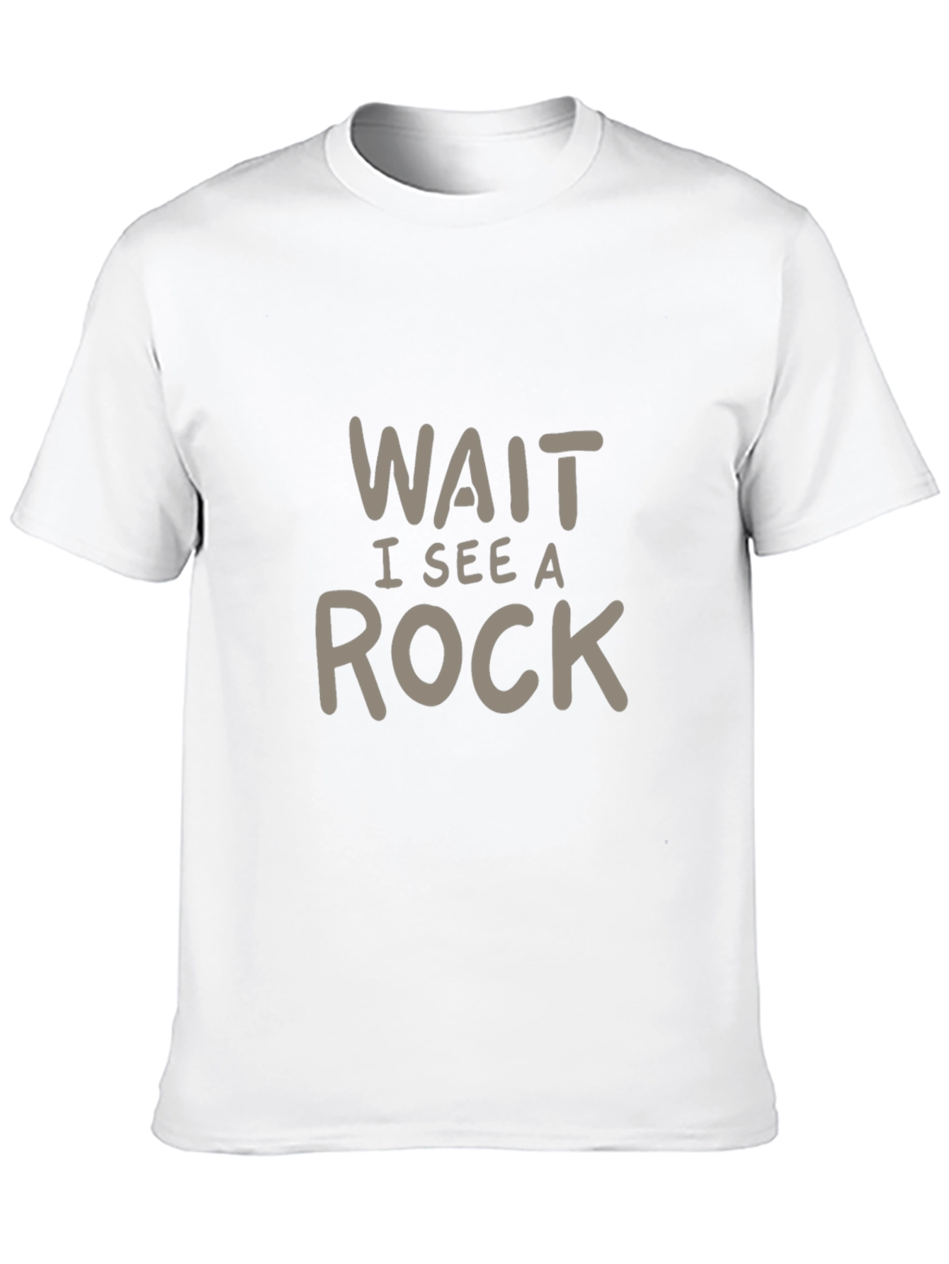 Black Wait I See a Rock T-Shirt Funny Graphic Tee view 10