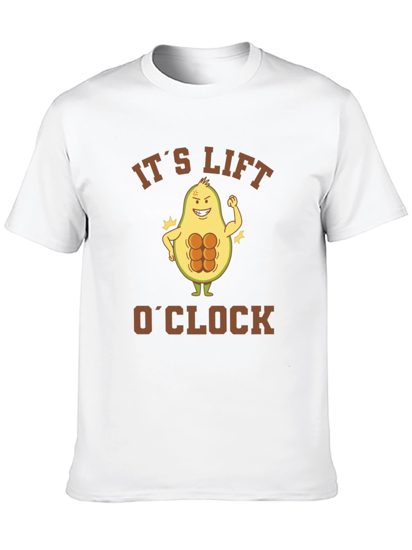 Black Funny Avocado Lift O'Clock T-Shirt - Gym Humor! view 10
