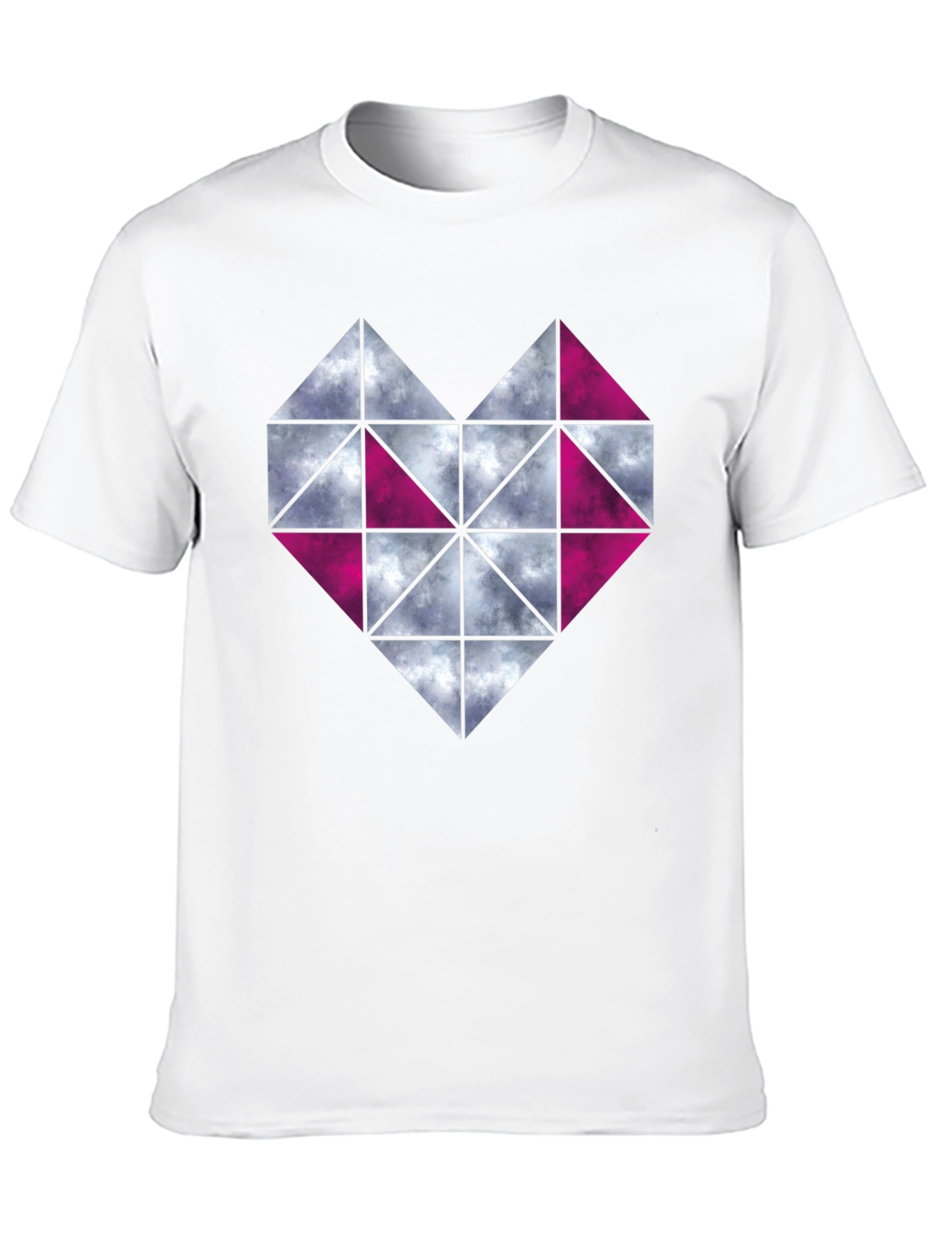 Geometric Heart Graphic Black T-Shirt - 10