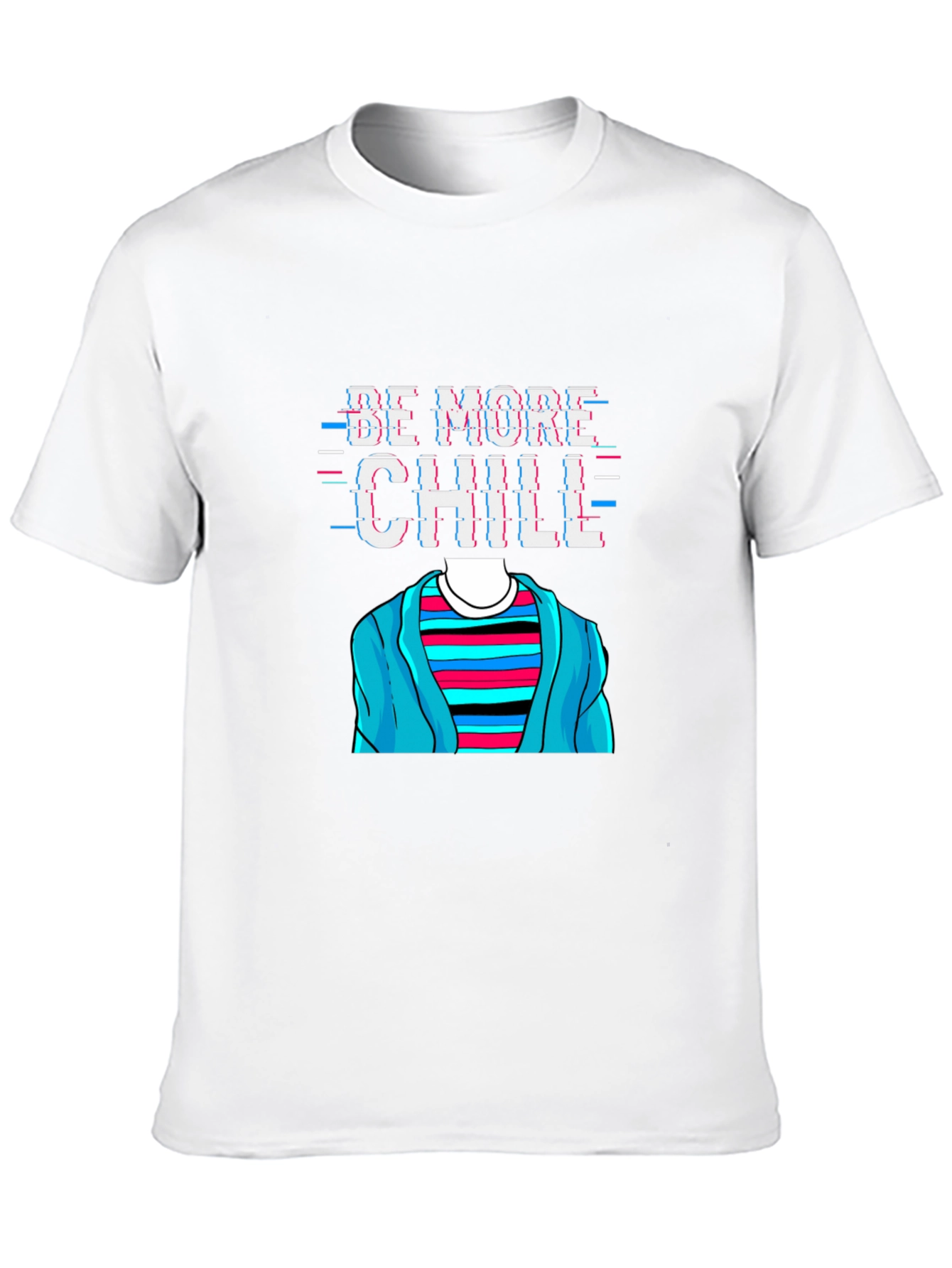 Black Be More Chill T-Shirt Funny Graphic Tee view 10