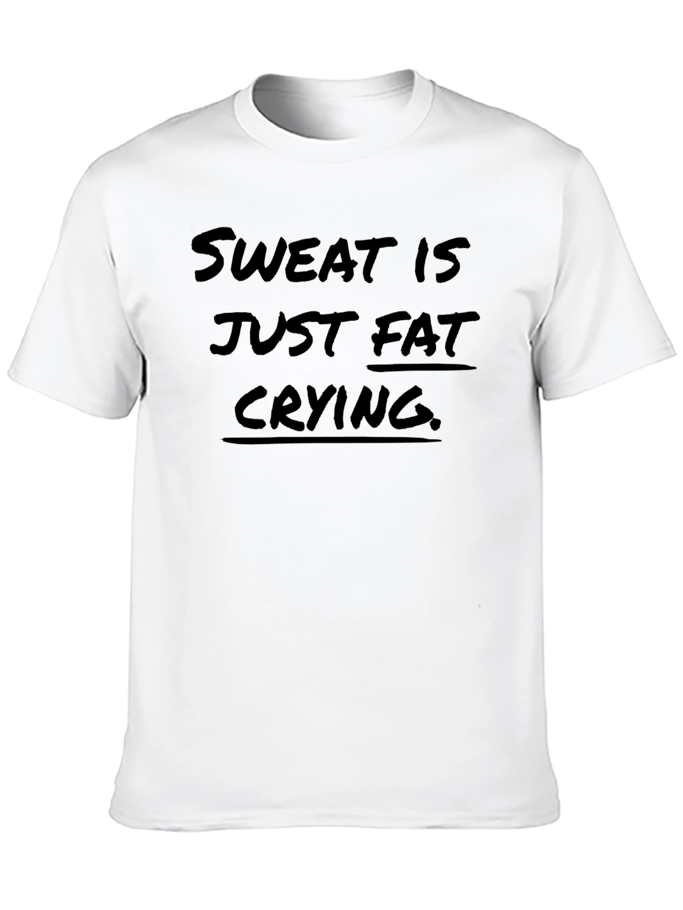 Black Sweat is Just Fat Crying T-Shirt - Black view 10