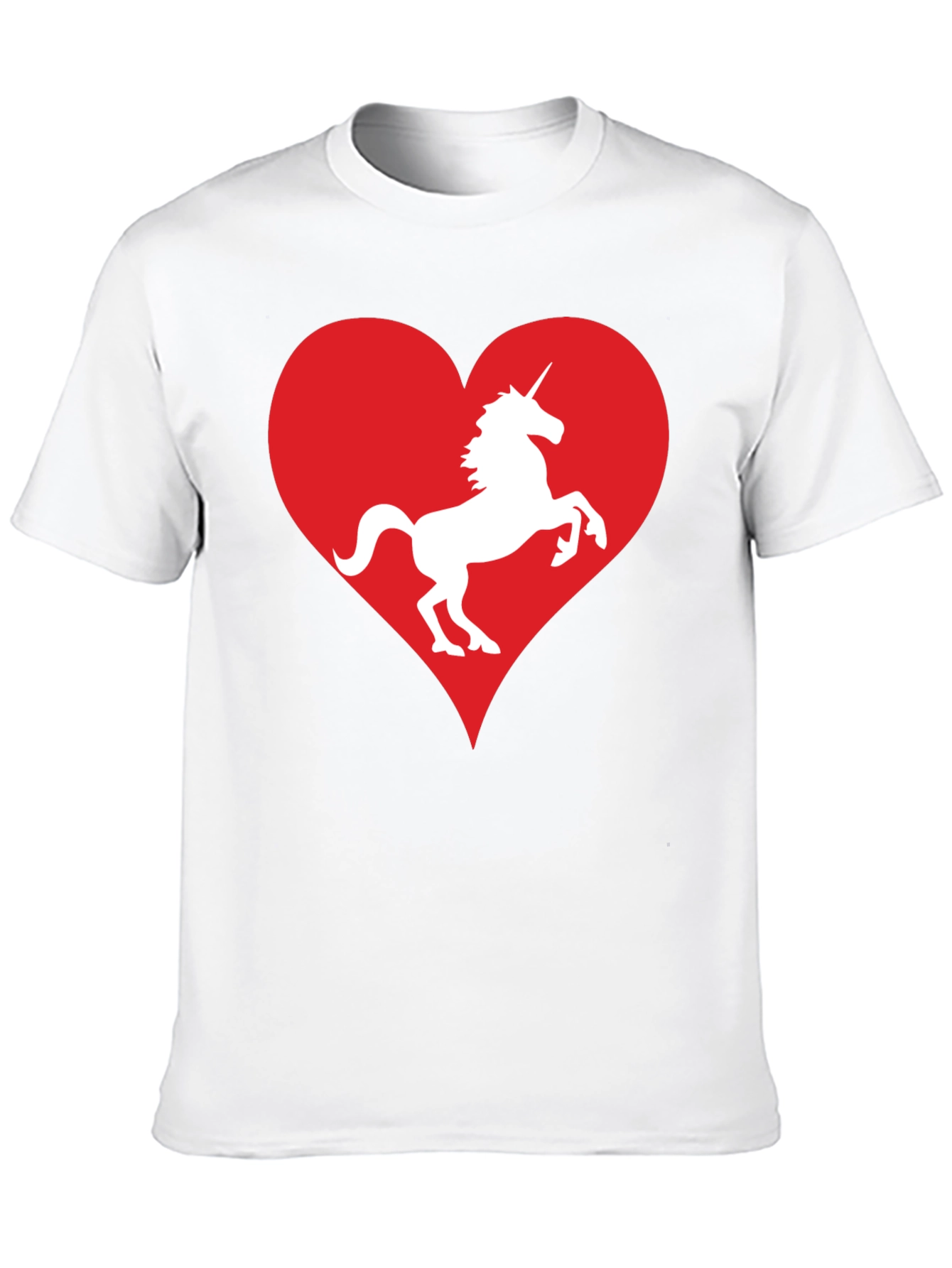 Black Unicorn Heart Graphic Tee - Black Cotton T-Shirt view 10