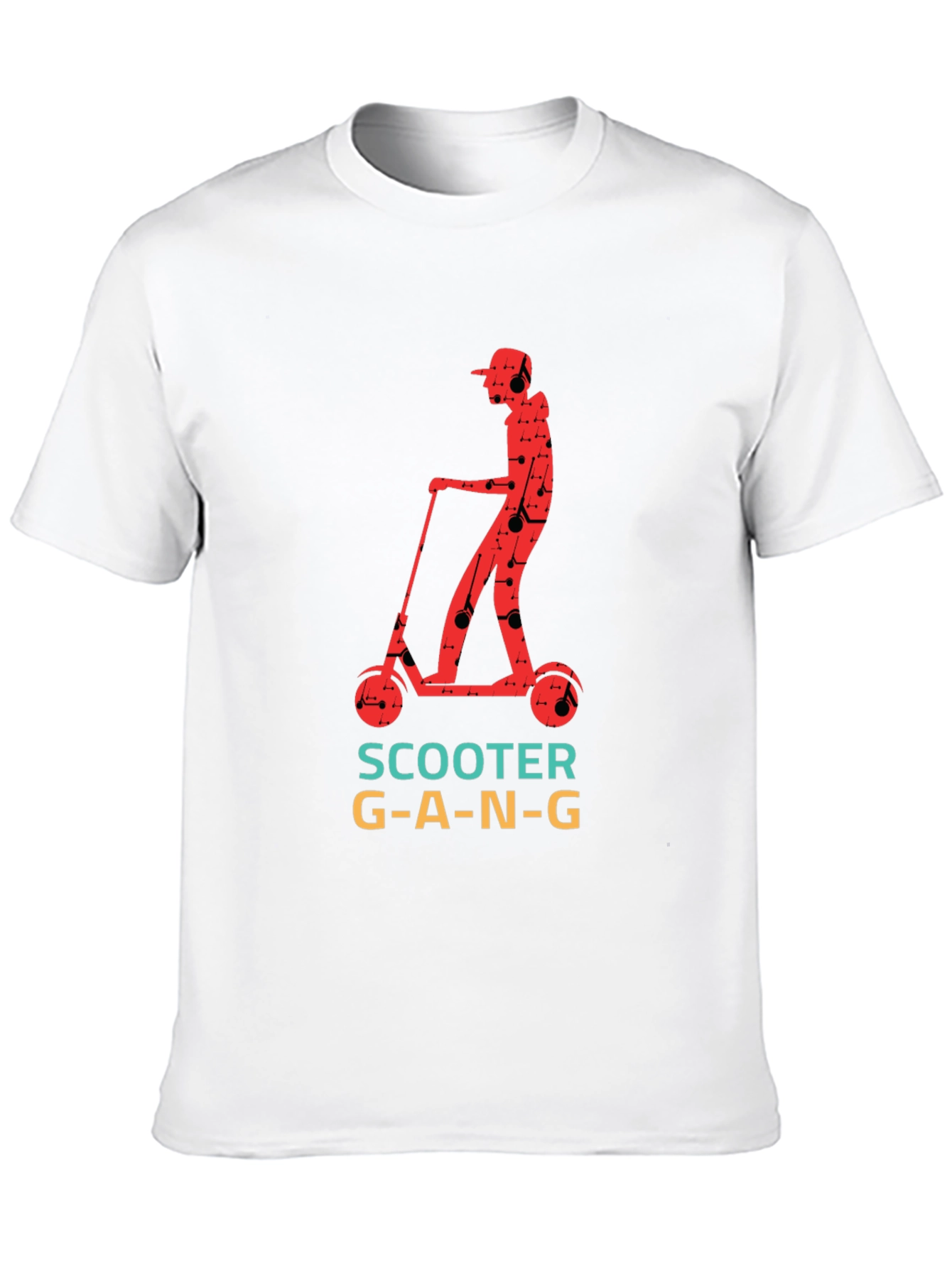 Black Scooter Gang T-Shirt - Cool Graphic Tee view 10