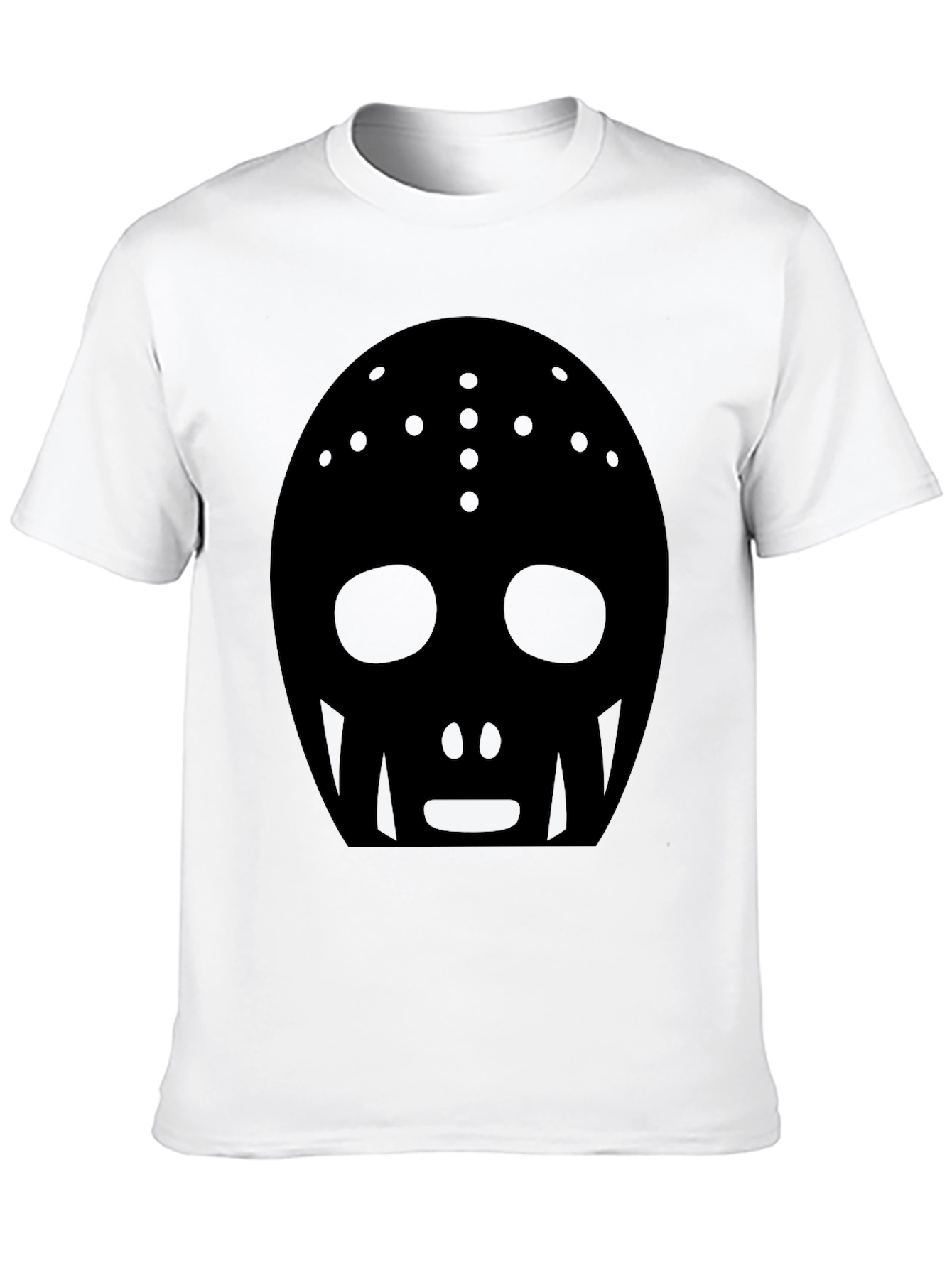 Black Black Hockey Mask Graphic Tee - Men's Casual Shirt view 10
