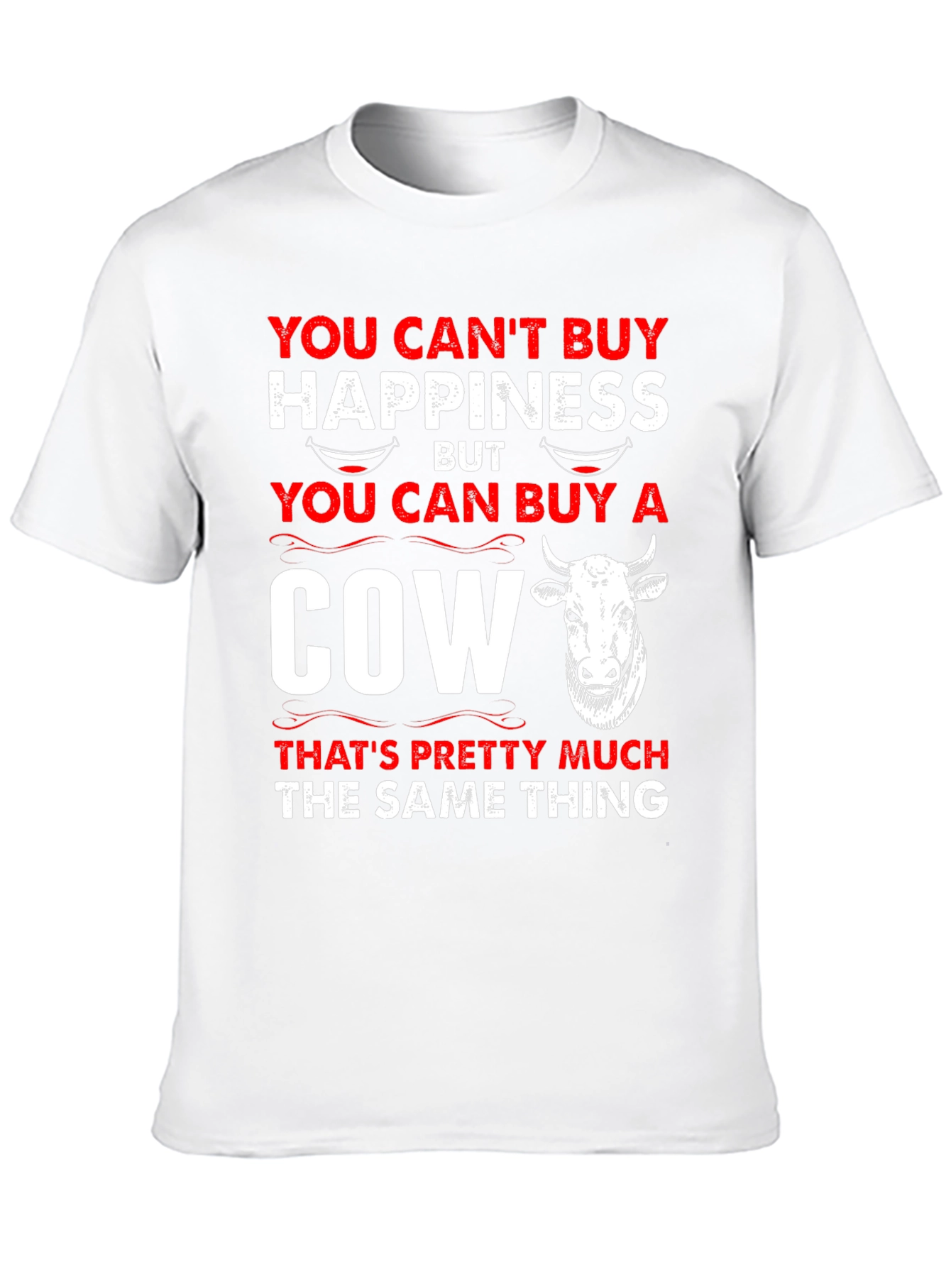 Black Buy a Cow T-Shirt: Happiness is a Cow! view 10