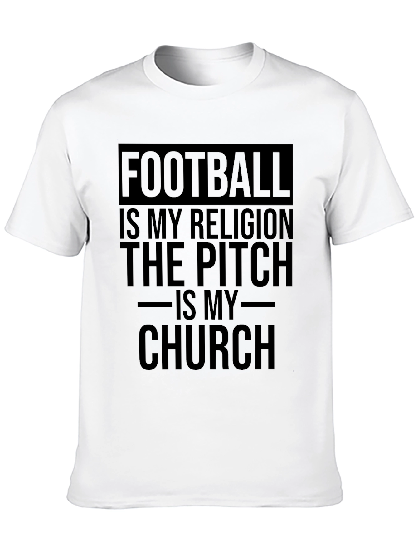 Black Football Is My Religion T-Shirt view 10
