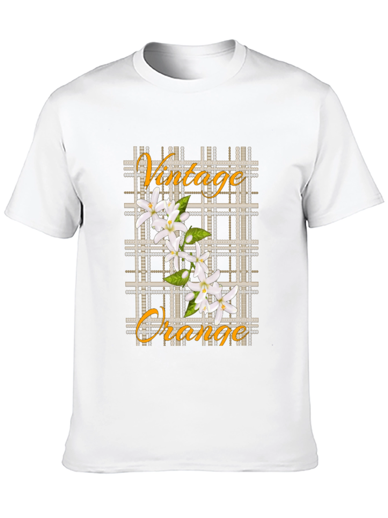 Black Vintage Orange Blossom Black T-Shirt view 10