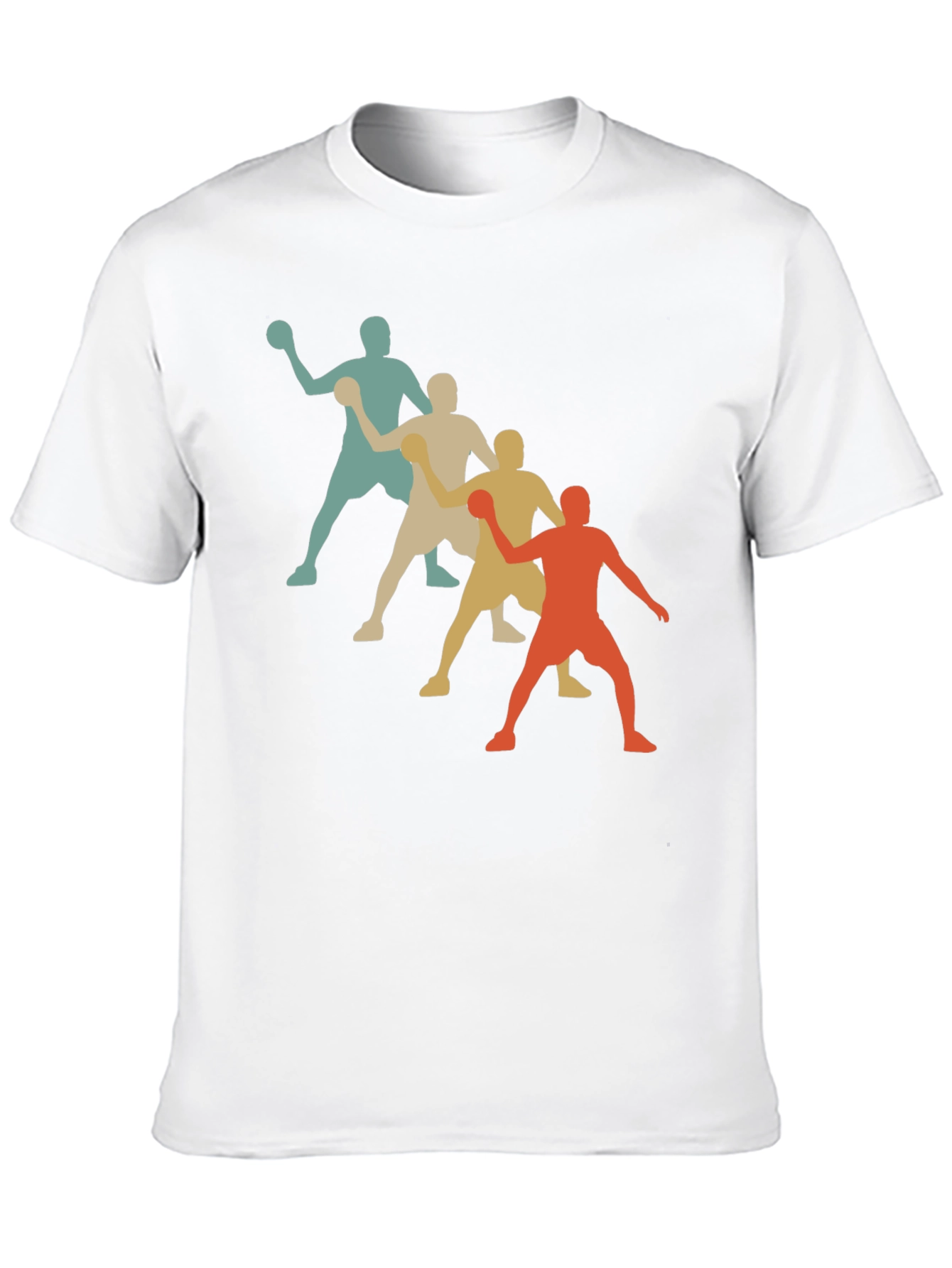 Black Retro Handball Thrower Graphic T-Shirt view 10