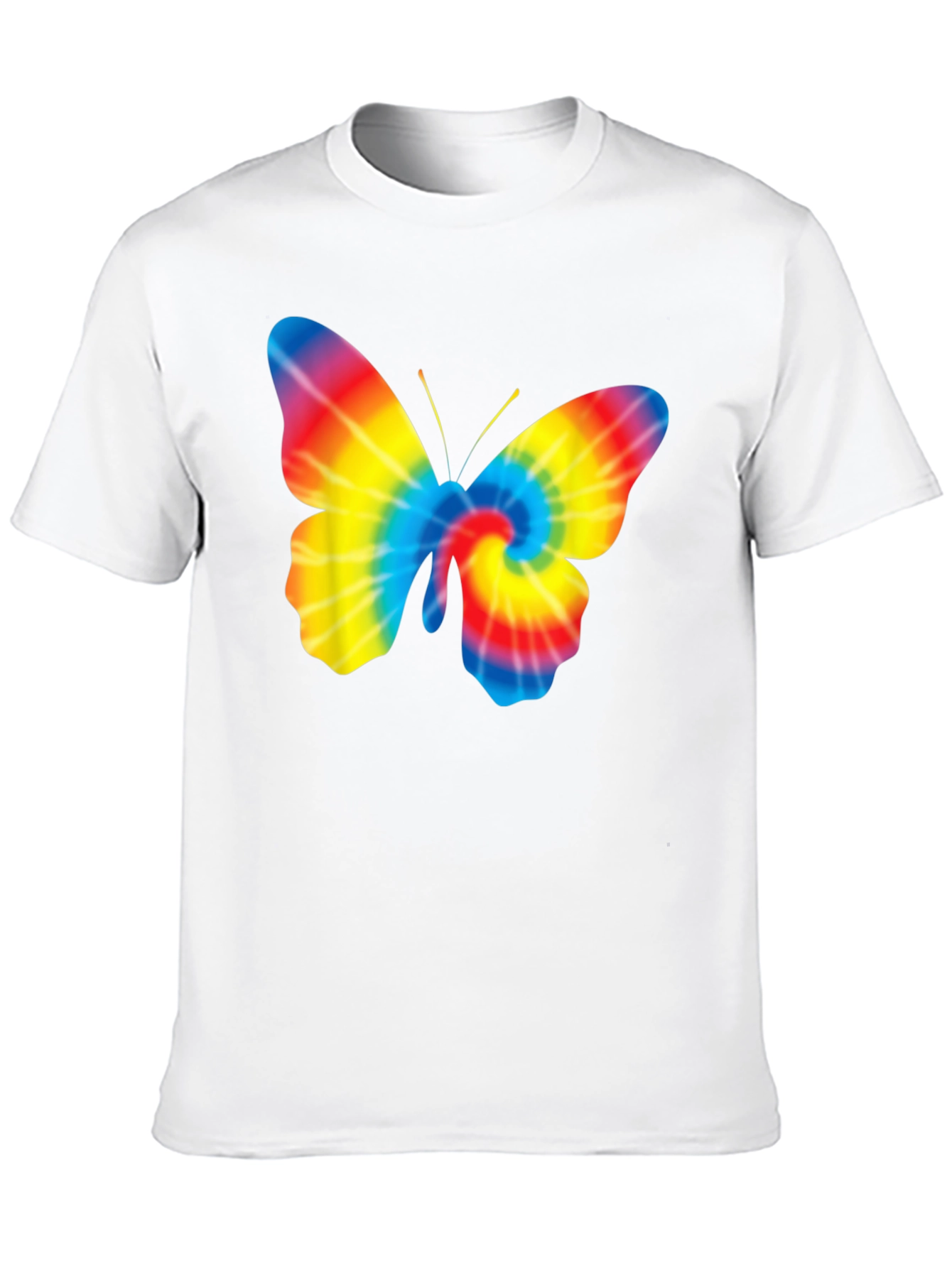 Black Tie Dye Butterfly Graphic Black T-Shirt view 10