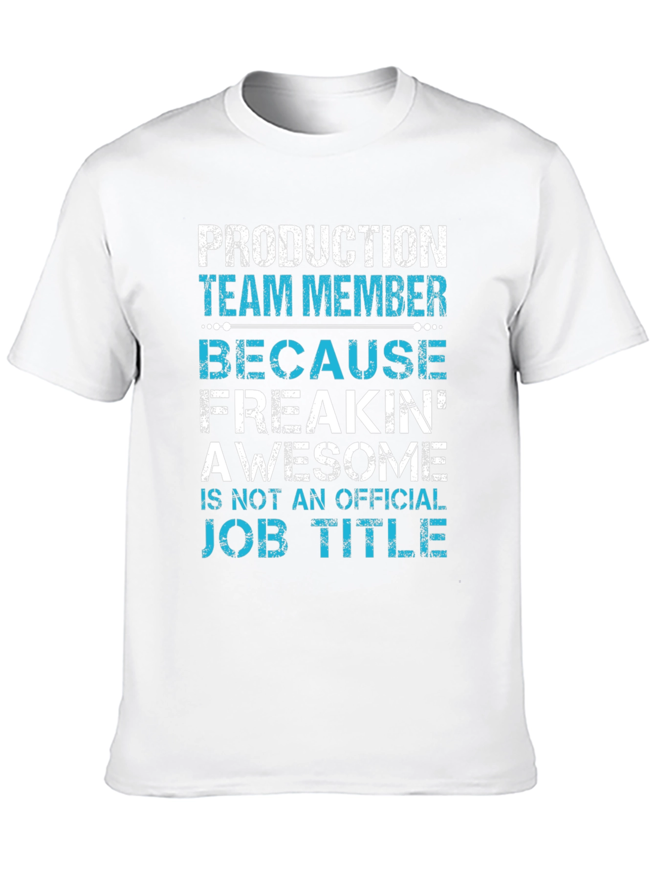 Black Production Team Member Funny Job Title T-Shirt view 10