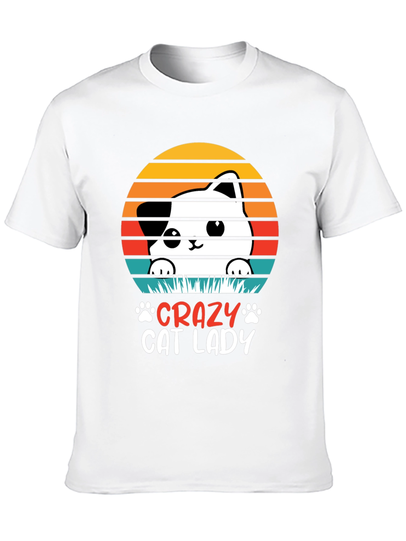Black Crazy Cat Lady Graphic Tee view 10
