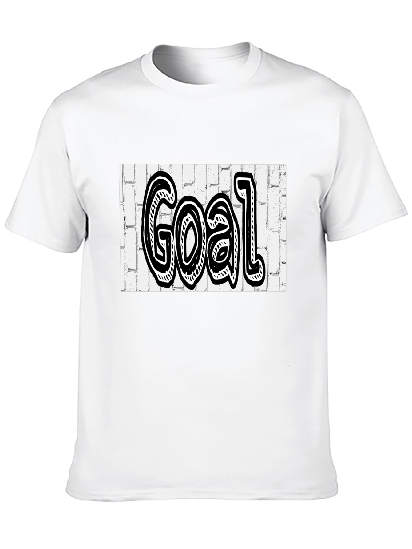 Black Goal Graffiti Style Tee - Black Cotton Blend Shirt view 10