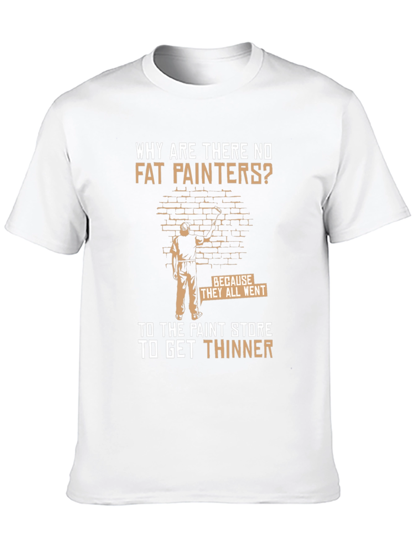 Black Funny Painter T-Shirt: Why Are There No Fat Painters? view 10