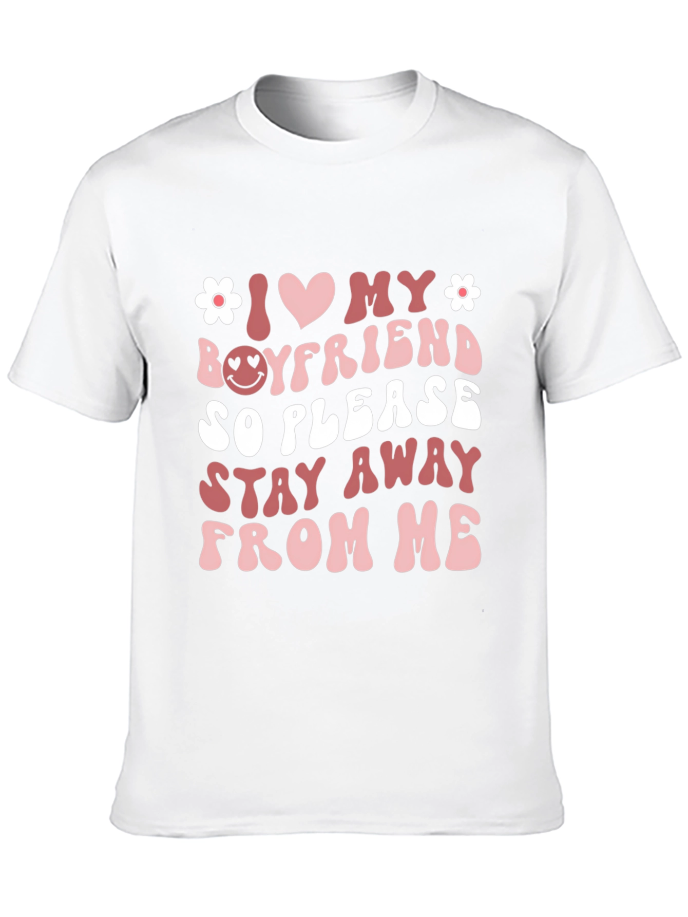 Black I Love My Boyfriend Graphic Tee - Valentine's Day T-Shirt view 10