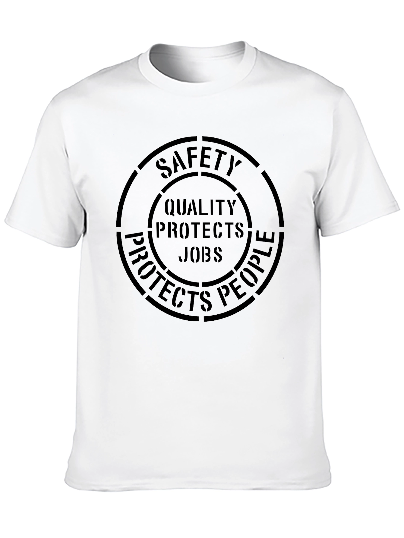 Black Safety Quality Jobs Protects People T-Shirt view 10