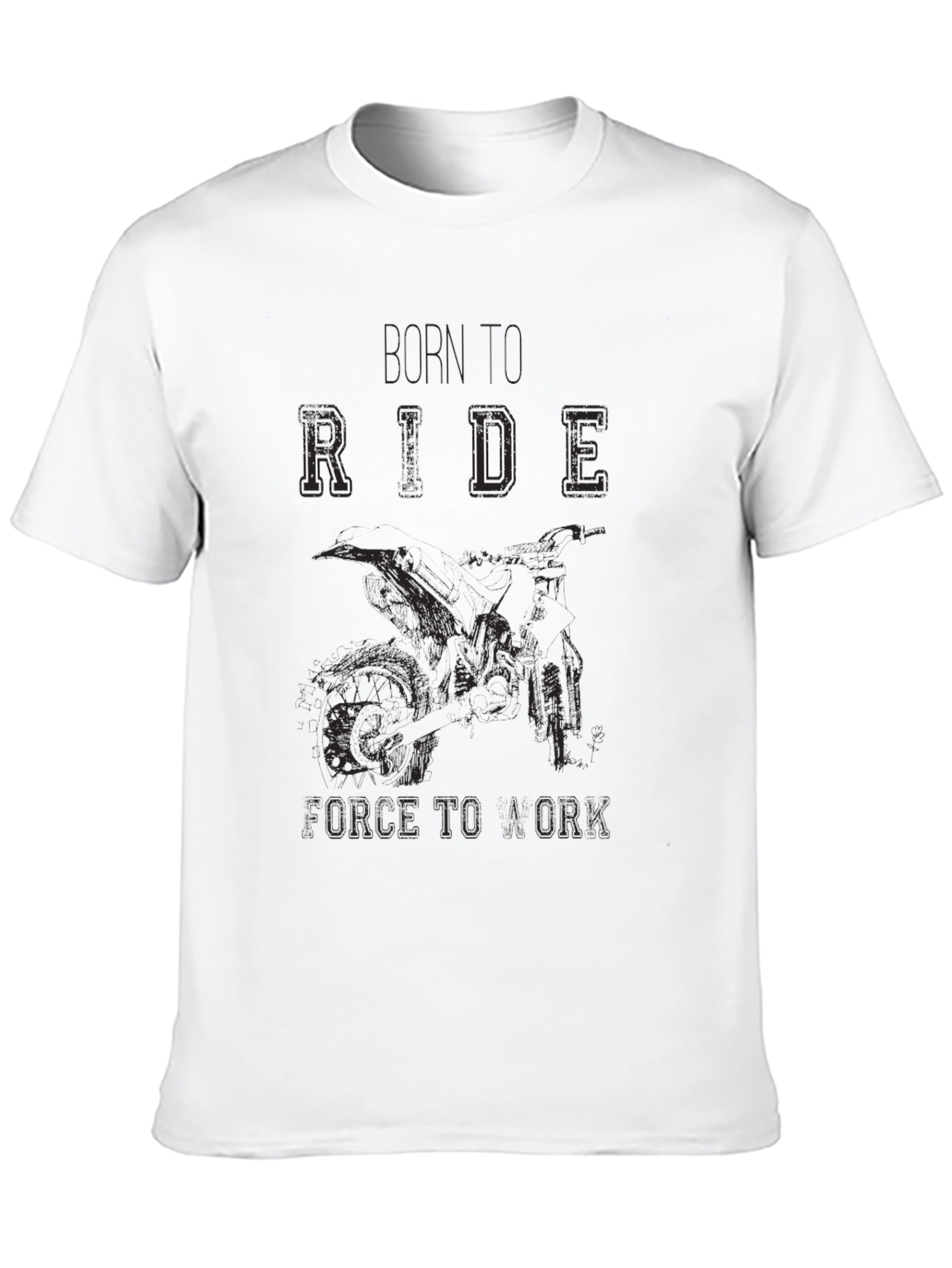 Black Born To Ride Graphic Print Tee view 10