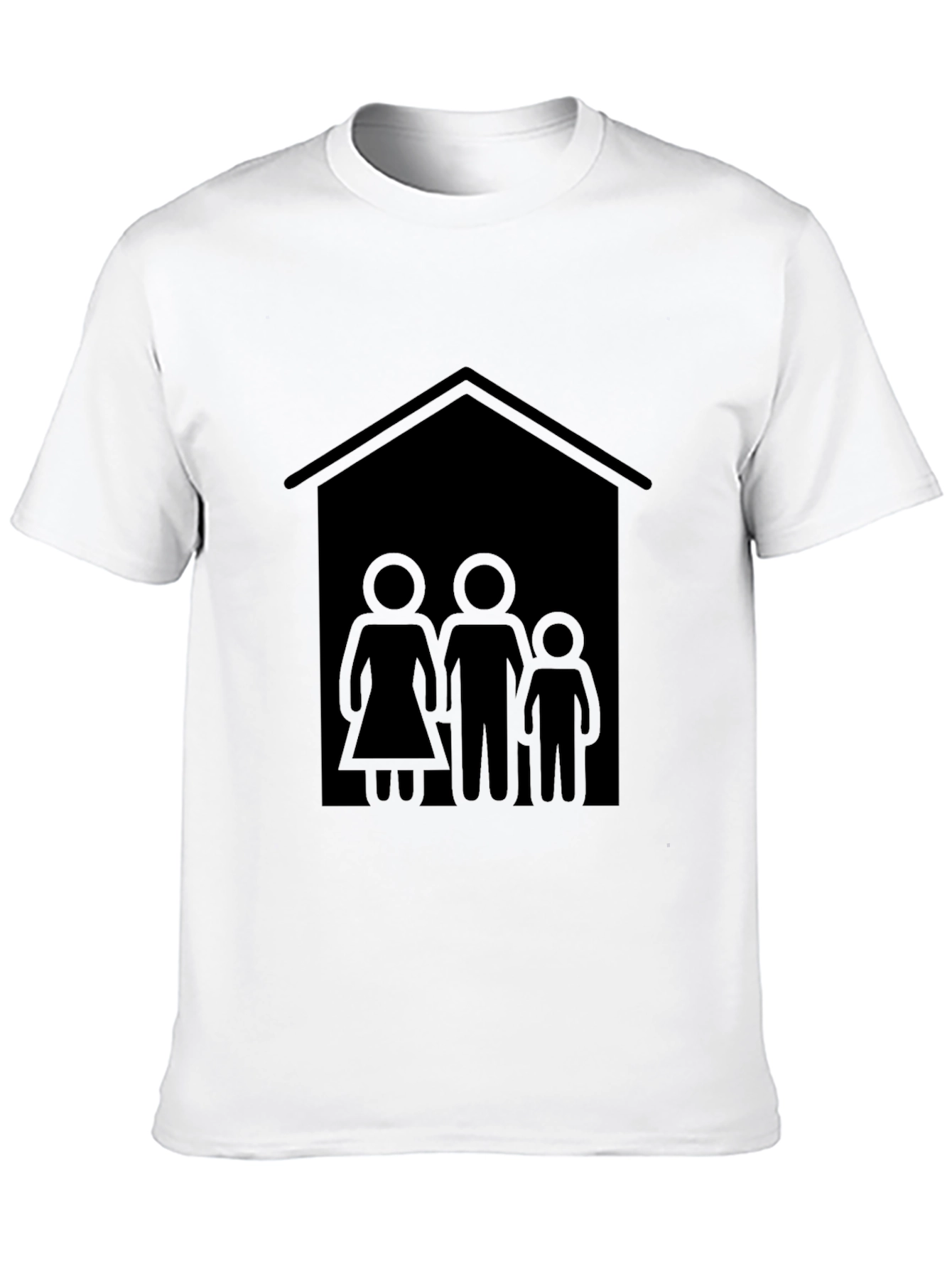 Black Family House T-Shirt - Black Tee view 10
