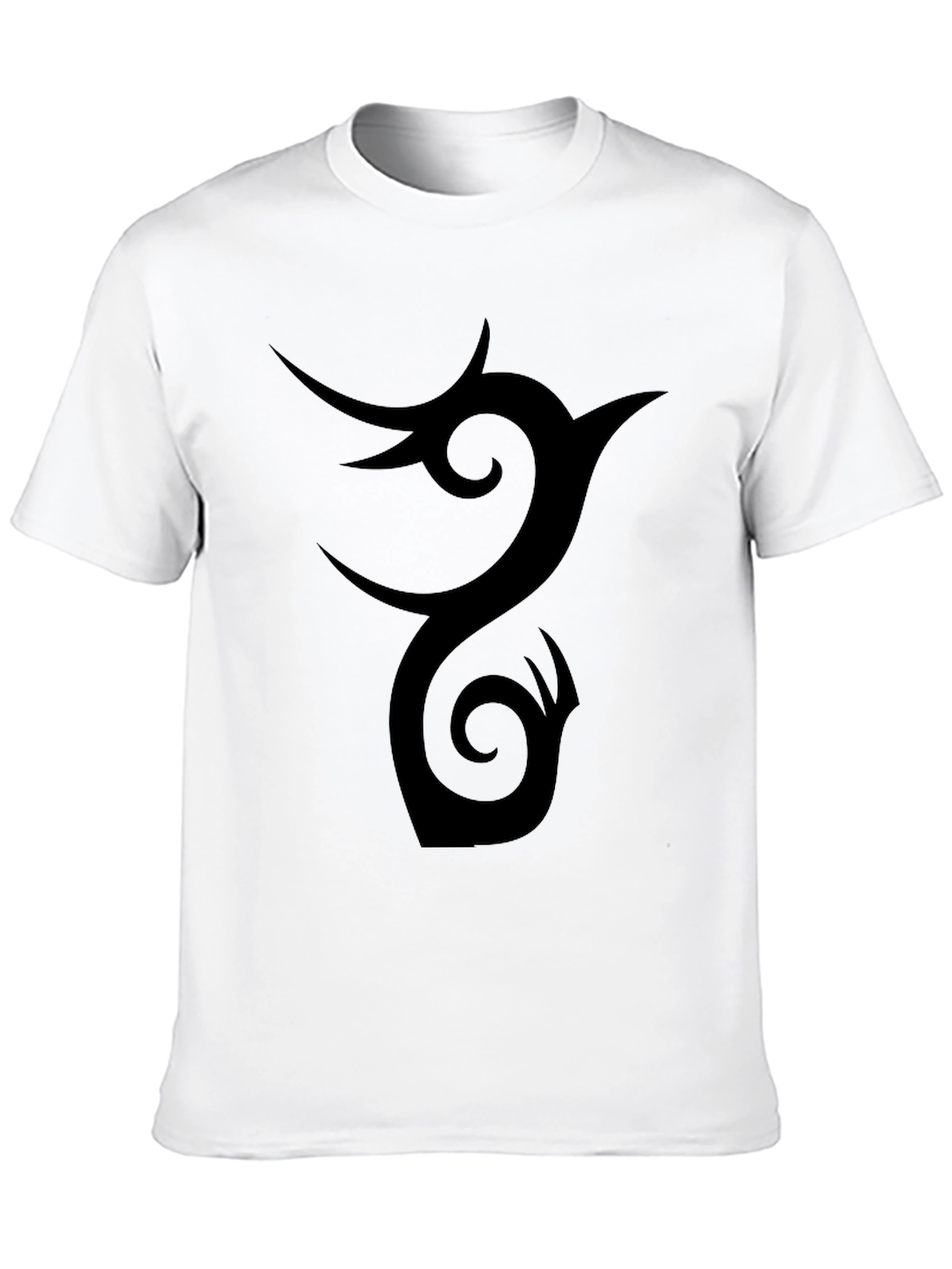 Black Tribal Phoenix Graphic Black T-Shirt view 10