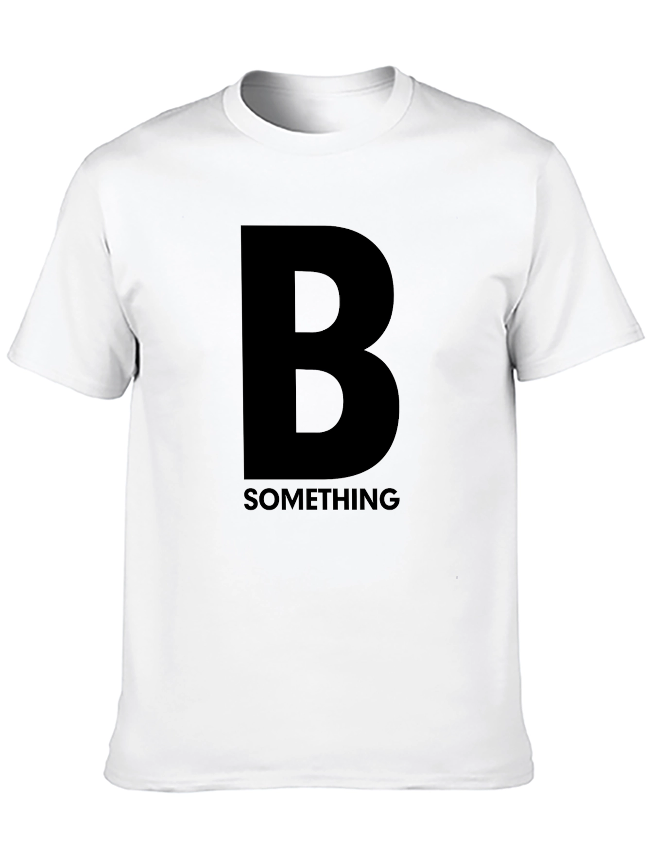 Black Bold "B Something" Black Graphic T-Shirt view 10