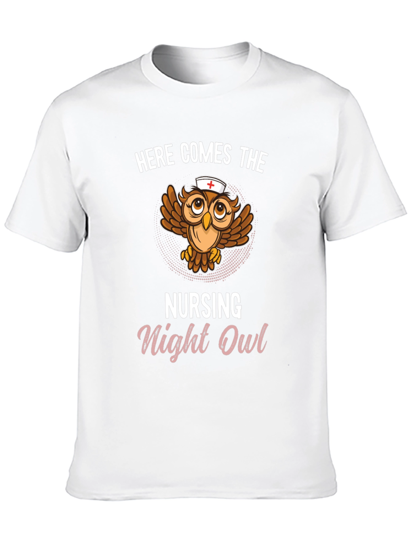 Black Nursing Night Owl T-Shirt - Funny Nurse Tee view 10