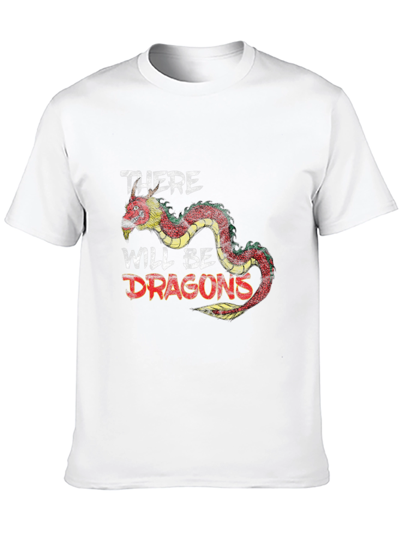 Black There Will Be Dragons Graphic Tee - Black Cotton Shirt view 10