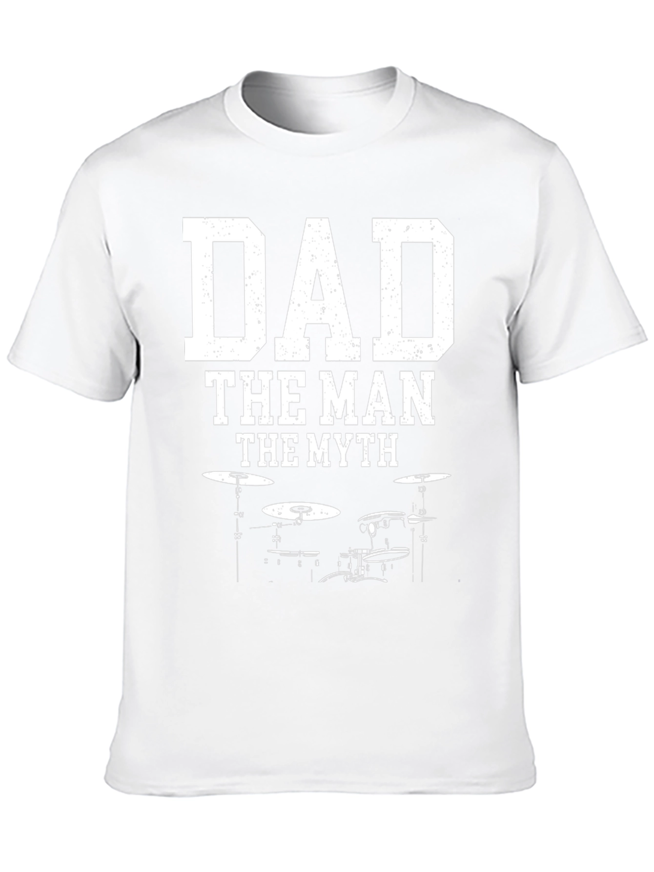 Black Dad The Man The Myth Drum Kit Graphic T-Shirt view 10
