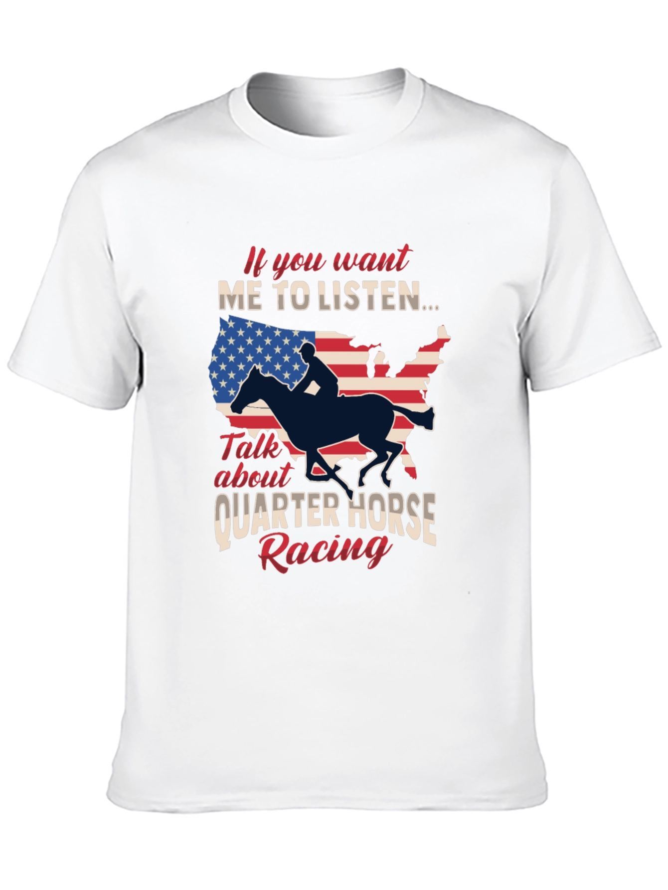 Black Quarter Horse Racing Graphic T-Shirt view 10