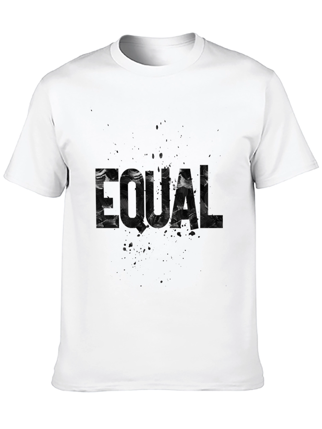 Black Abstract Graphic Print Men's Black T-Shirt view 10