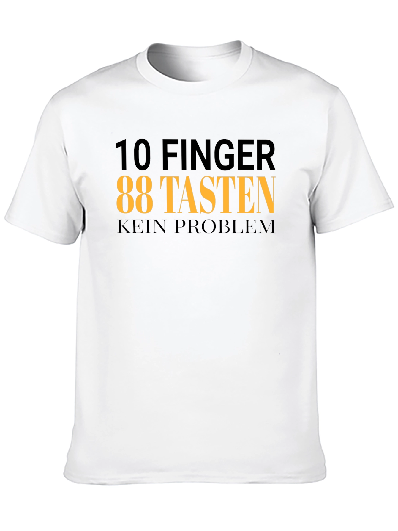 10 Fingers 88 Keys T-Shirt - Black Graphic Tee - 10