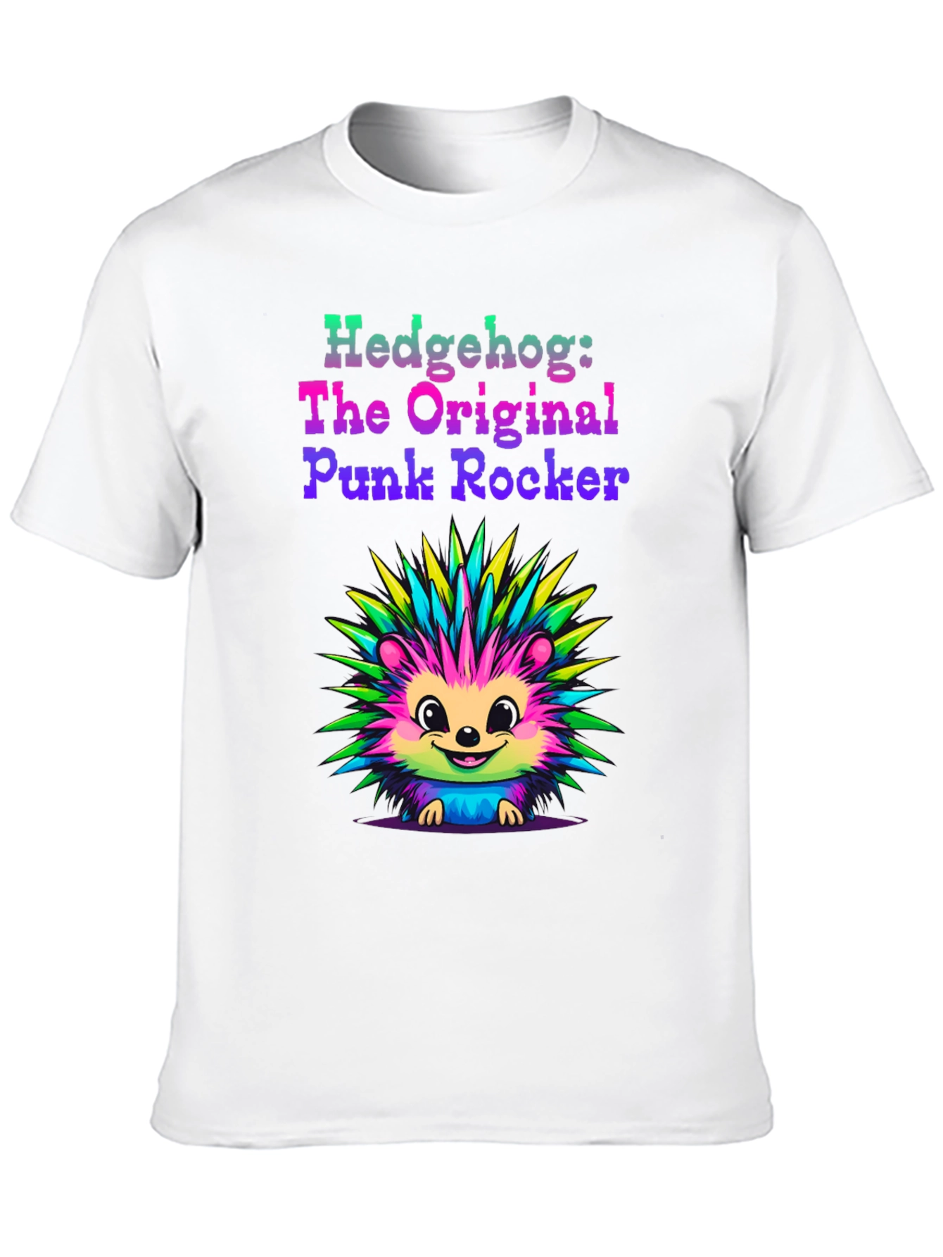 Black Hedgehog Punk Rocker Graphic Tee view 10
