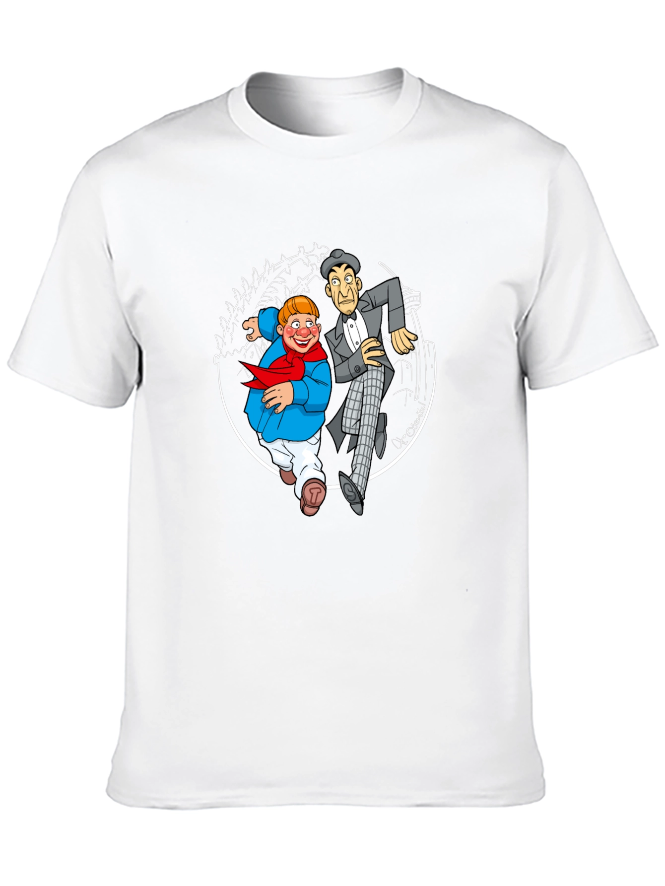 Black Vintage Cartoon Characters Black T-Shirt view 10