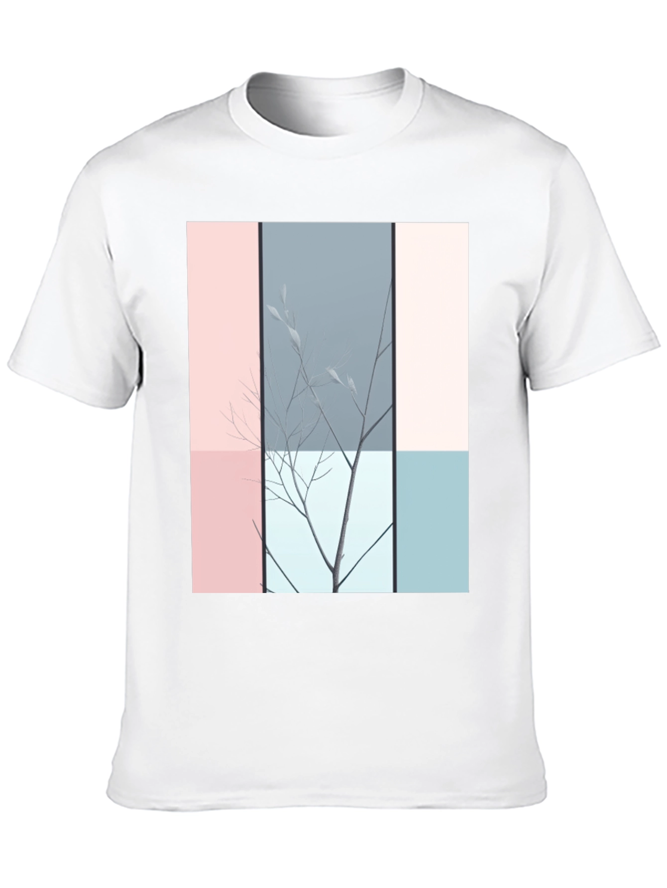 Black Abstract Nature Graphic T-Shirt - Modern Art Tee view 10