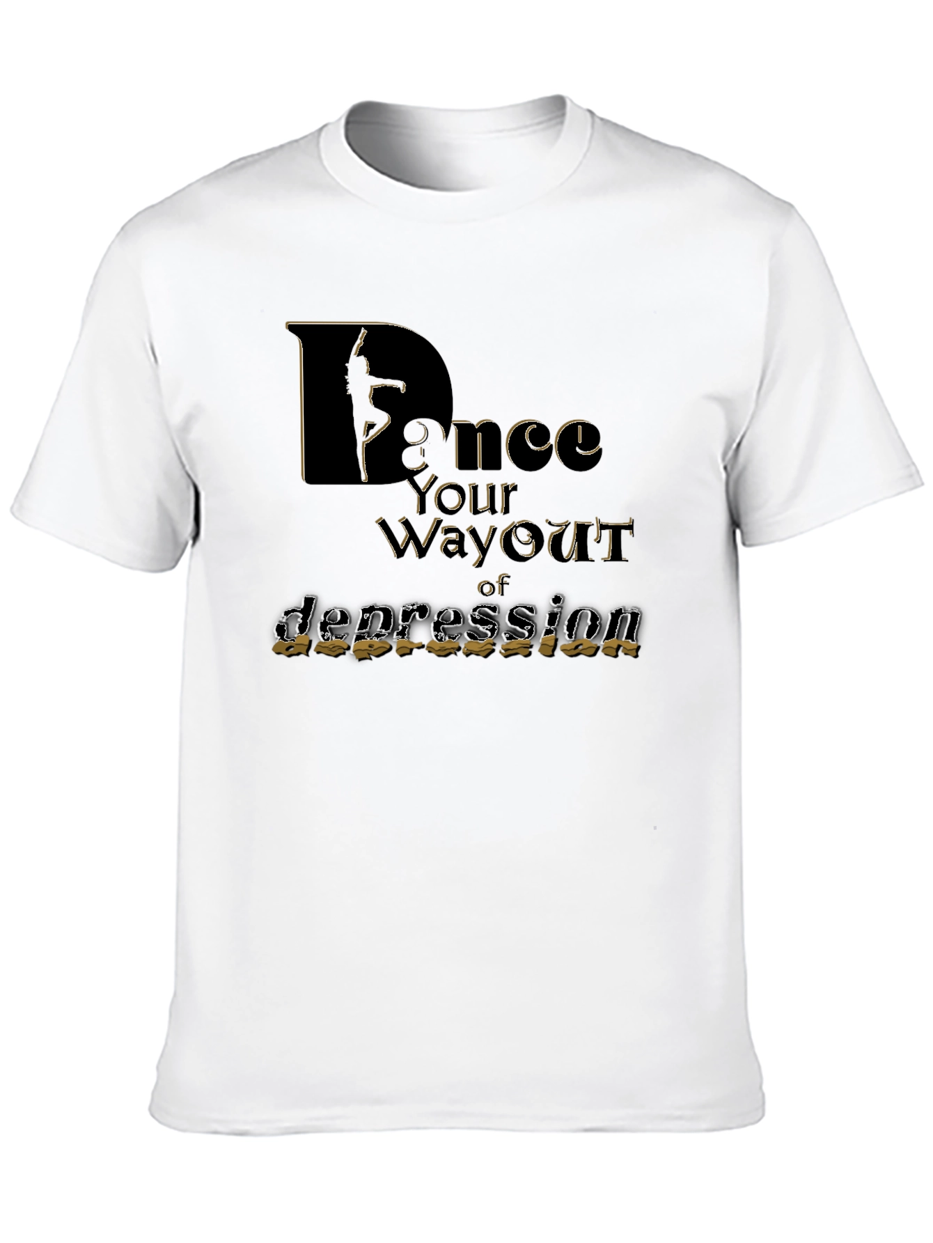 Black Dance Your Way Out of Depression T-Shirt view 10