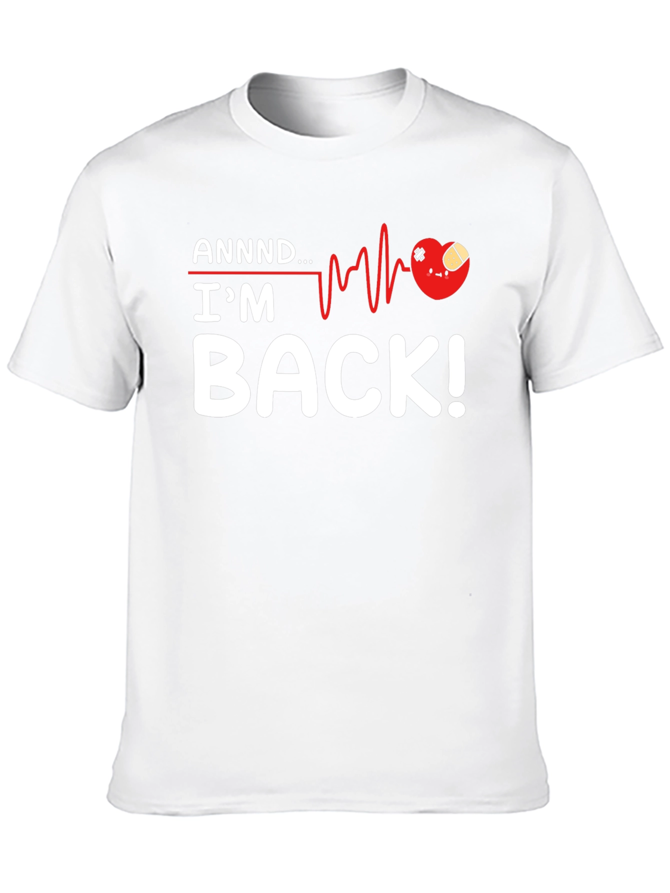 Black I'm Back! Heartbeat Recovery Graphic Tee view 10