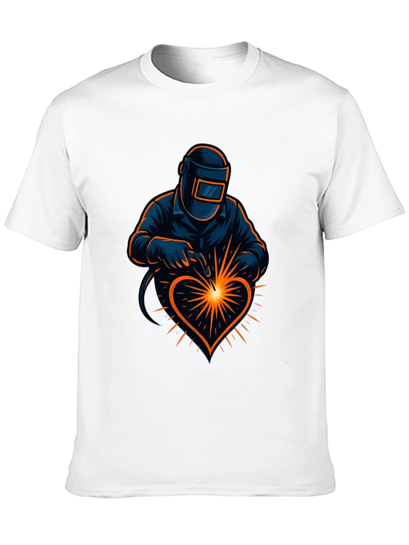 Black Welder's Heart Black T-Shirt - Love to Weld view 10