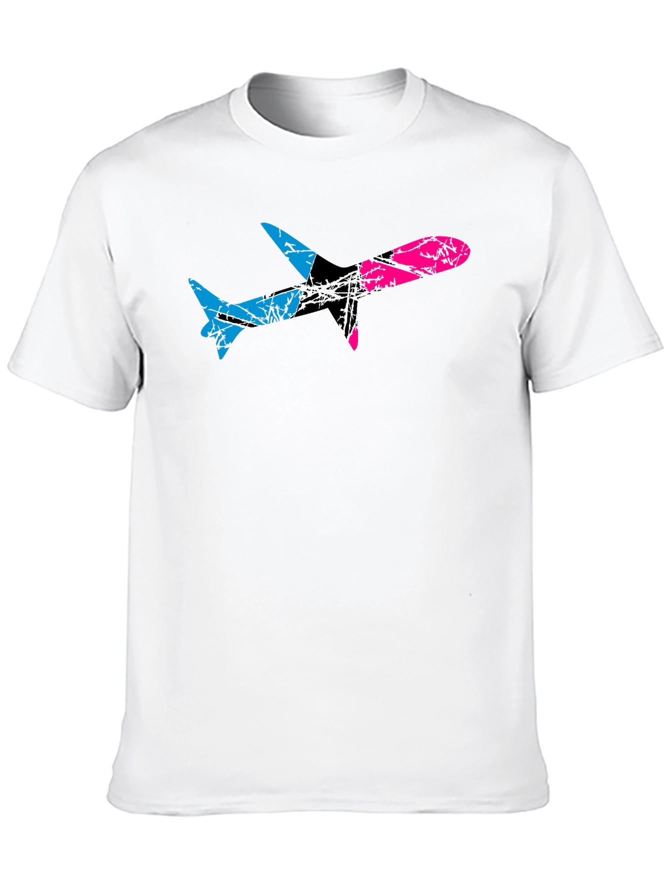 Black Bi-Color Airplane Graphic Tee view 10