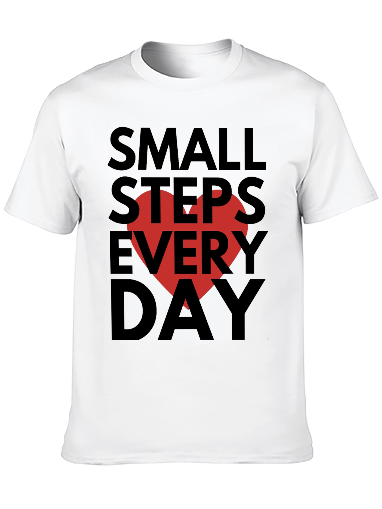 Black Small Steps Every Day Graphic Tee view 10